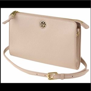 Tory Burch Brody pebbled wallet crossbody